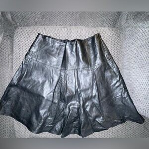 Chaps vegan leather a line skirt
